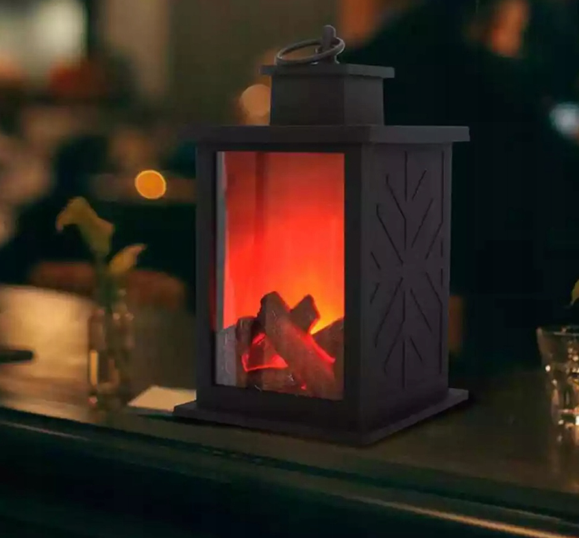LED lantaarn - Flame effect - Met timer - Op batterijen LED lantaarn - Flame effect - Met timer - Op batterijen